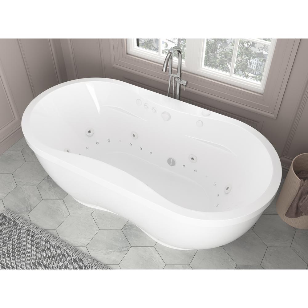 Embrace 6 Ft Tub In White Bathtubspro, Access Embrace 71 Freestanding Whirlpool Bathtub